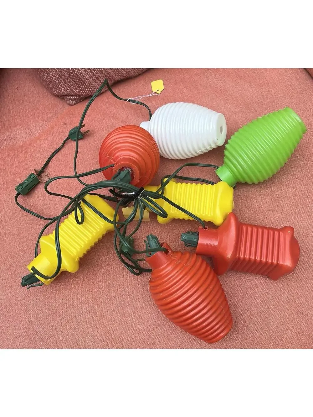 Vintage Noma 7 Beehive & Lantern Patio Camper RV Party Blow-Mold String Lights